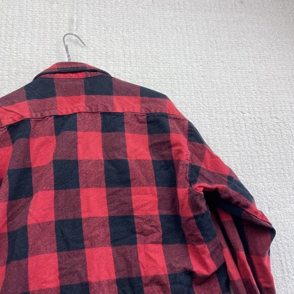 Big Bill Men Plaid Brawny Red Work Flannel Shirt Heavyweight Made In Canada Read - Picture 13 of 14